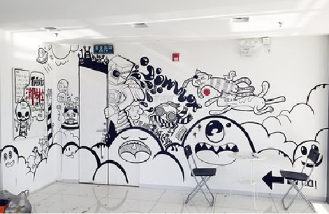  南靖县手绘墙并非传统涂鸦。